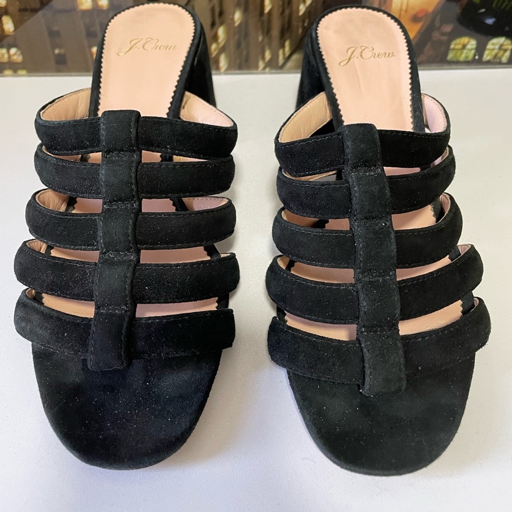 J. Crew Strappy Penny slide sandals in suede